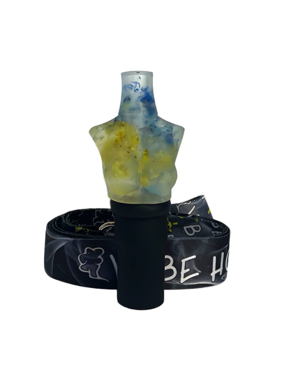 Персональний Мундштук для Кальяна Vibe Hookah Flower Tit`s  Сине-желтый