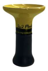 Чаша для Кальяну 2х2 Bomb Phunnel Glaze Graphite Yellow