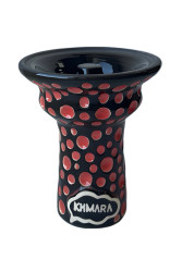 Чаша для кальяну Khmara Tulipa-F Black Bubble Red