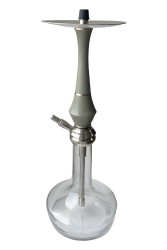 Кальян Khmara Zirka Carving Sirius Grey (Silver plate, black hose)