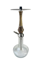 Кальян Khmara Zirka Carving Sirius Electro (Silver plate, black hose) 