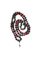 Буси з натурального каменю Lavart Beads Black/Red