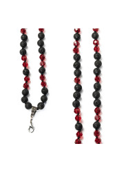 Буси з натурального каменю Lavart Beads Black/Red
