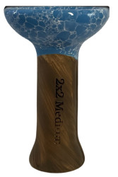 Чаша для Кальяну 2х2 Medium Marble Blue