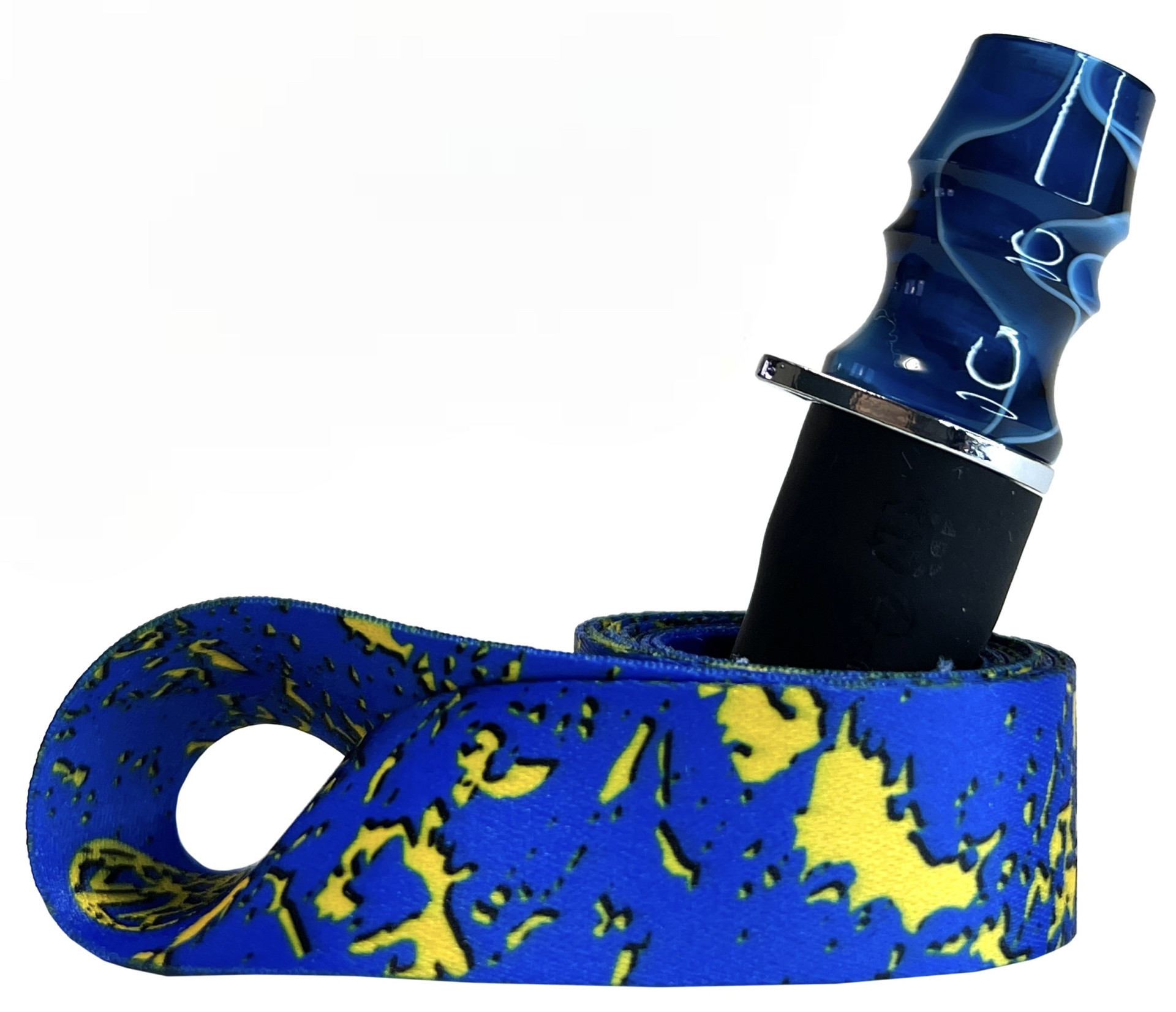 Персональний мундштук для Кальяну PERSONALKA Epoxy Twice Blue I`m Ukrainian