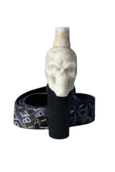 Персональный Мундштук для Кальяна Vibe Hookah Skull White