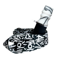 Персональний мундштук для Кальяну PERSONALKA Epoxy Twice White&Black Caligrafiti