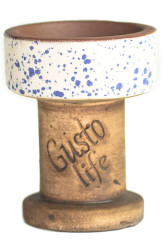 Чаша для Кальяну Gusto Bowls Rook Белая в Синюю Точку