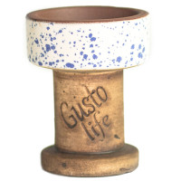 Чаша для Кальяну Gusto Bowls Rook Белая в Синюю Точку