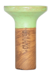 Чаша для кальяна Облако Flow Yellow on Light Green-red Marble