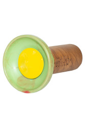 Чаша для кальяна Облако Flow Yellow on Light Green-red Marble