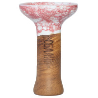 Чаша для Кальяна Облако Phunnel M Glaze top Красно-белый мрамор
