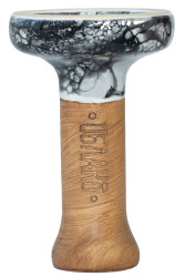 Чаша для Кальяна Облако Black Glaze top Белый ч.мрамор