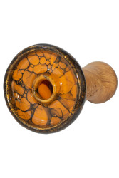 Чаша для Кальяну Облако Phunnel L Glaze top Помаранчевий ч.мармур