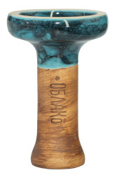 Чаша для Кальяну Облако Black Glaze top Блакитний ч. мармур