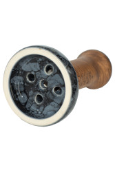 Чаша для Кальяну Облако Black Glaze top Сірий ч. мармур