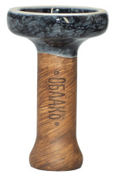 Чаша для Кальяну Облако Black Glaze top Сірий ч. мармур