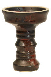 Чаша для Кальяну Fog Sakura Full-Glazed Сіра з Червоним