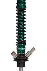 Кальян Mamay Customs Coilovers Anodized Aluminium Mini Шахта Зелений із Чорними Бризками / Пружина Чорна