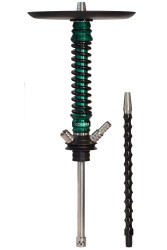 Кальян Mamay Customs Coilovers Anodized Aluminium Mini Шахта Зелений із Чорними Бризками / Пружина Чорна