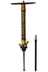 Кальян Mamay Coilovers Anodized Aluminium Шахта Золотий З Чорним Лак Пружина Чорна