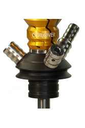 Кальян Mamay Coilovers Anodized Aluminium Шахта Золотий З Чорним Лак Пружина Чорна