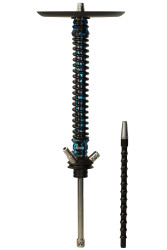 Кальян Mamay Coilovers Anodized Aluminium Шахта Чорний З Блакитним Лак Пружина Чорна