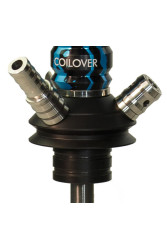 Кальян Mamay Coilovers Anodized Aluminium Шахта Чорний З Блакитним Лак Пружина Чорна