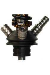 Кальян Mamay Coilovers Micro Шахта Чорна З Золотими Бризками Пружина Чорна