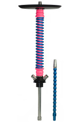 Кальян Mamay Coilovers Шахта Рожева Флюоресцентна / Пружина Блакитний лак