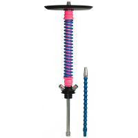 Кальян Mamay Coilovers Шахта Рожева Флюоресцентна / Пружина Блакитний лак
