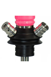 Кальян Mamay Coilovers Шахта Рожева Флюоресцентна / Пружина Блакитний лак
