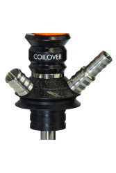 Кальян Mamay Coilovers Mini Шахта Чорна / Пружина Рожевий (основа космос)