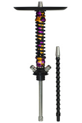 Кальян Mamay Coilovers Mini Anod Шахта Фіолетовий камуфляж (Чорно - Золоті бризки) / Пружина Чорна