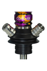 Кальян Mamay Coilovers Mini Anod Шахта Фіолетовий камуфляж (Чорно - Золоті бризки) / Пружина Чорна