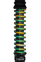 Кальян Mamay Coilovers Mini Anod Шахта Чорна / Пружина Золото (Зелені Бризки)