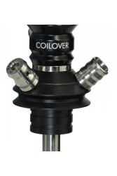 Кальян Mamay Coilovers Mini Anod Шахта Чорна / Пружина Золото (Зелені Бризки)