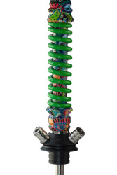 Кальян Mamay Coilovers Mini Print Шахта Flowers Пружина Зелена