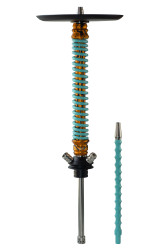 Кальян Mamay Coilovers Anodized Aluminium Шахта Чорна з золотом Пружина М`ята