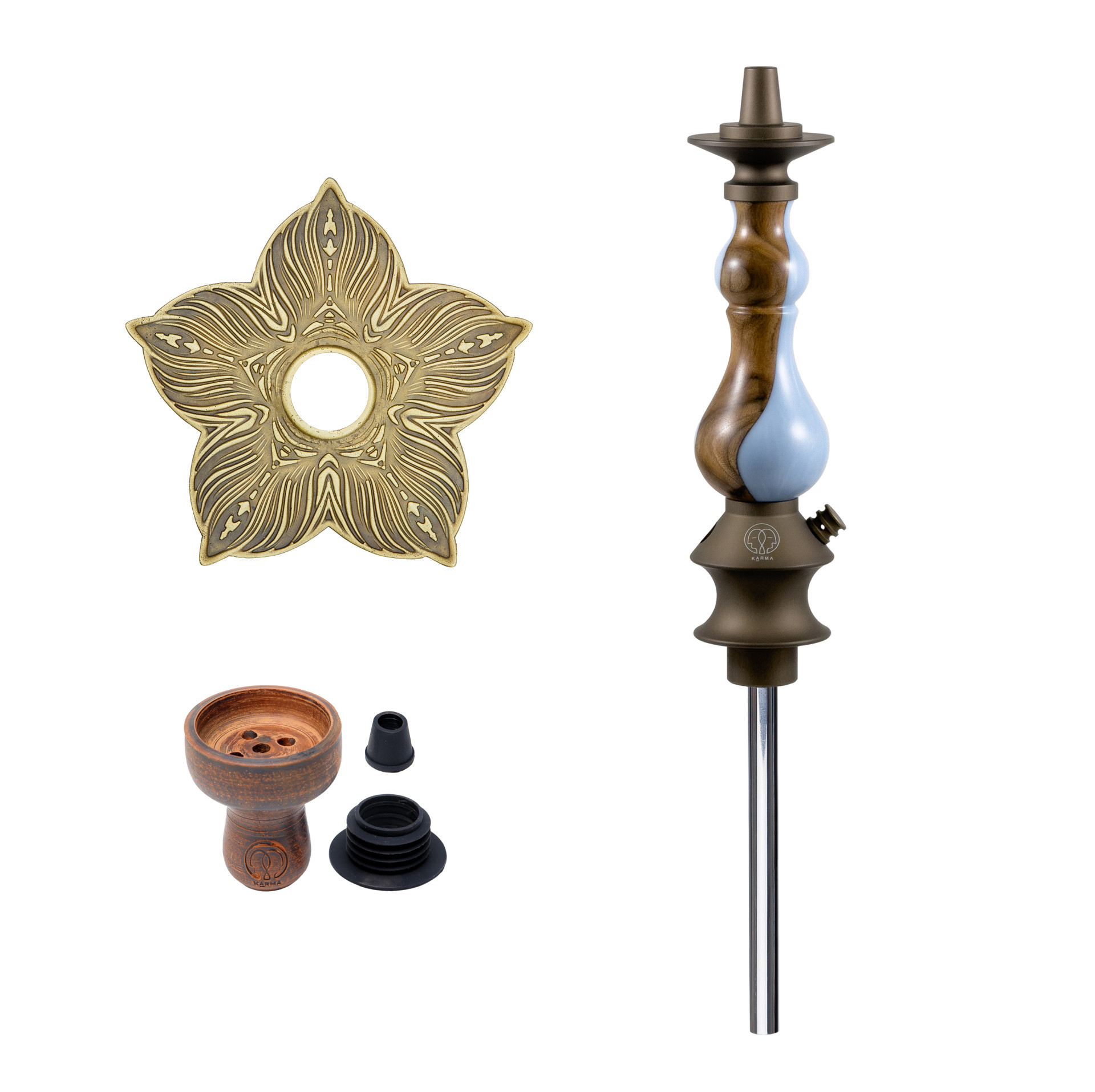 Кальян Karma 0,1 Walnut Bronze Blue