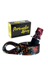 Персональный мундштук для Кальяна PERSONALKA Epoxy Skull Bordo