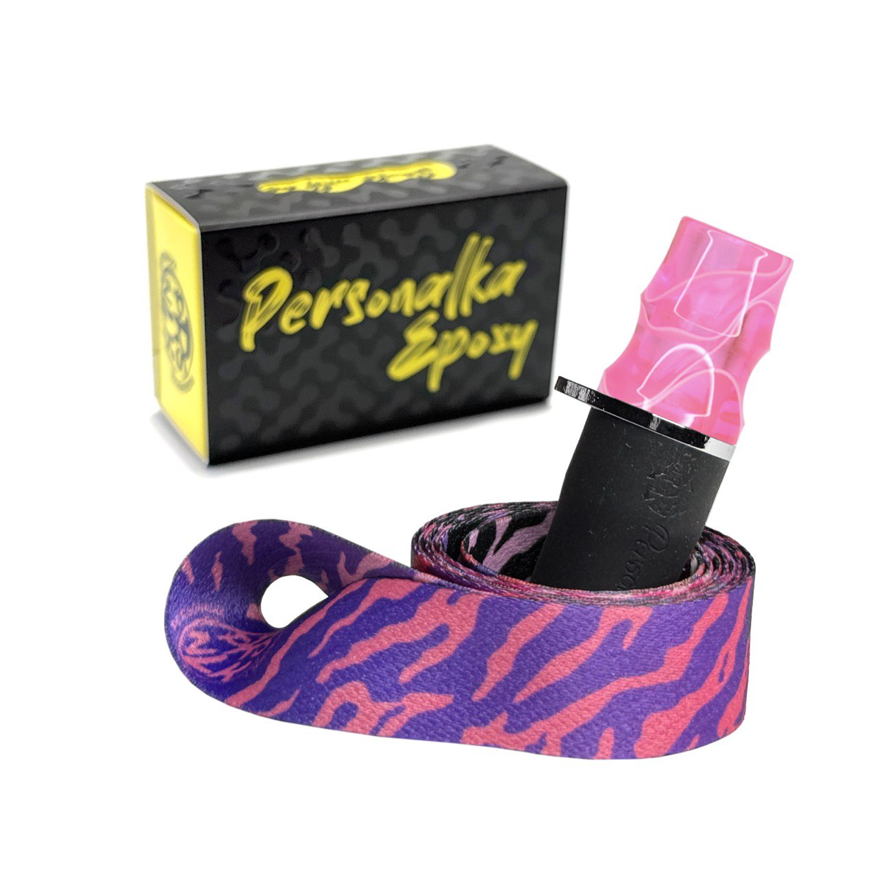Персональний мундштук для Кальяну PERSONALKA Epoxy Zebra Pink