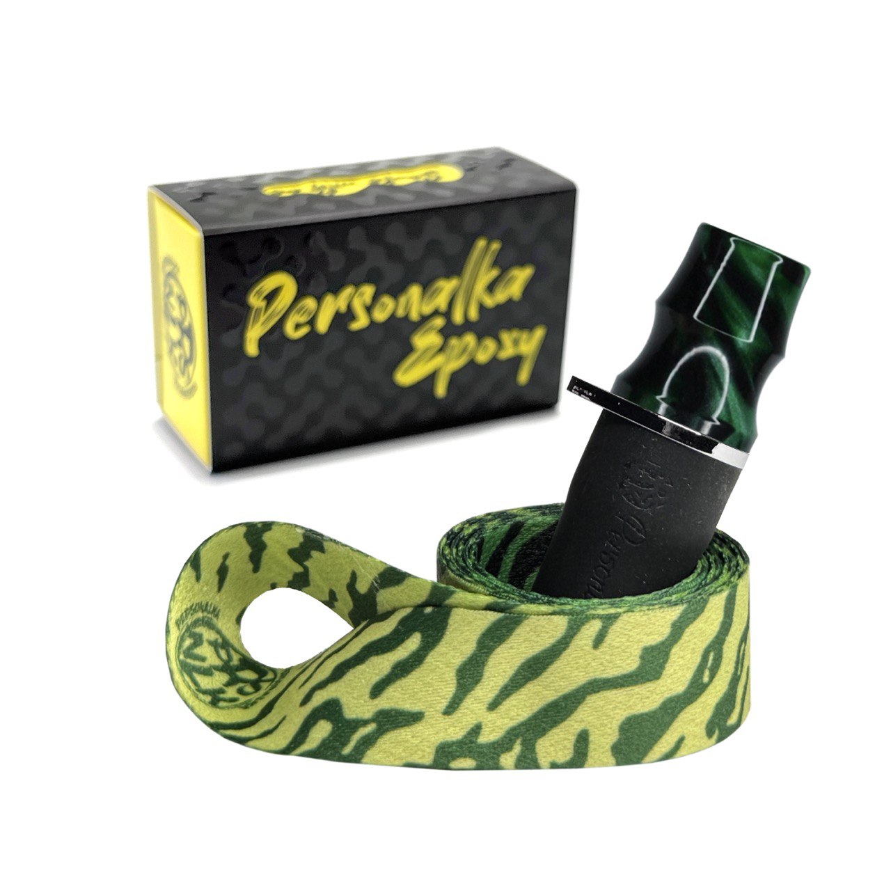 Персональний мундштук для Кальяну PERSONALKA Epoxy Zebra Green
