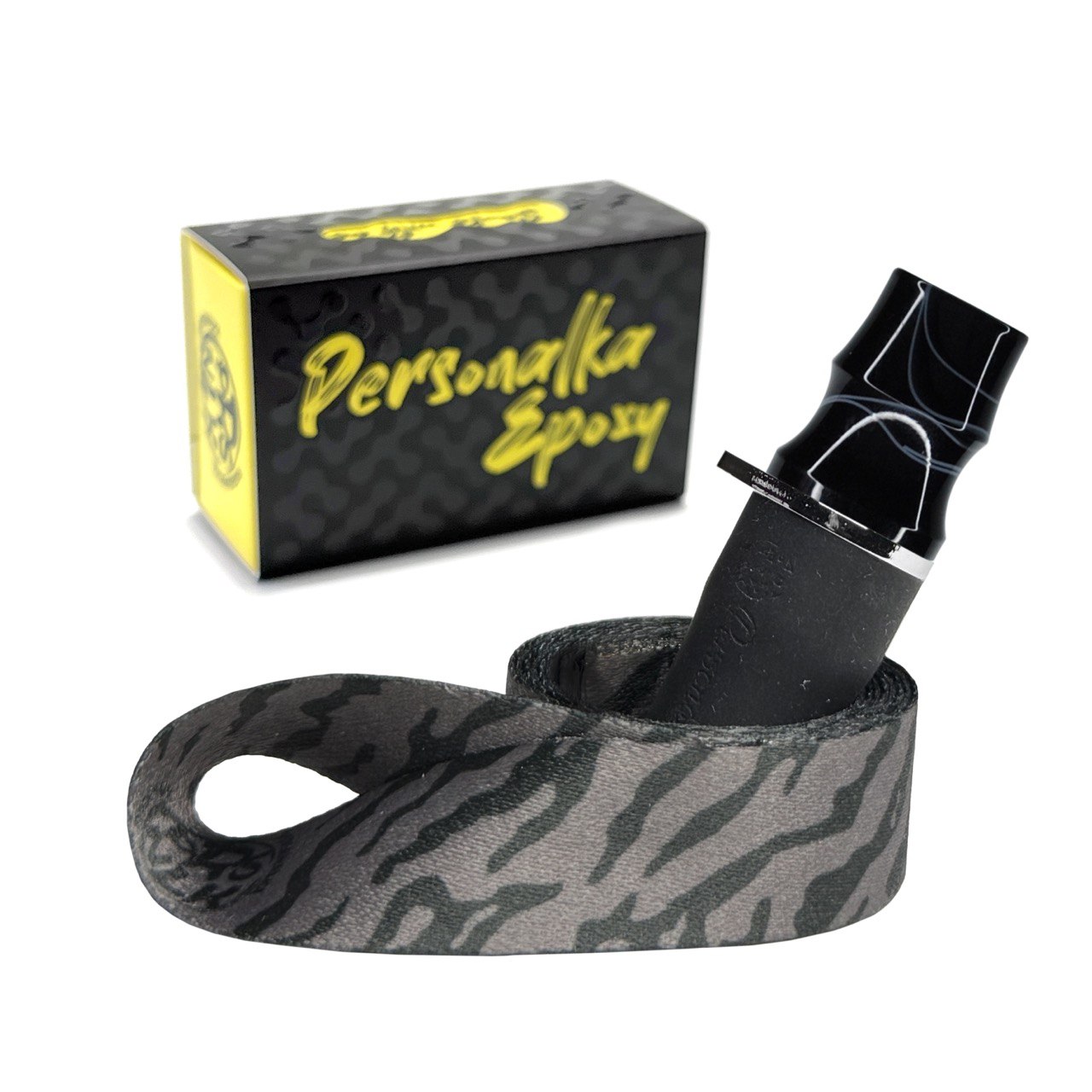 Персональний мундштук для Кальяну PERSONALKA Epoxy Zebra Black